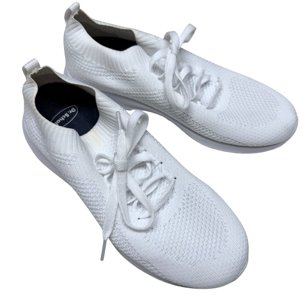 Dr. Scholl’s “Time Off” Knit Sneakers – White – Women’s 7 – New